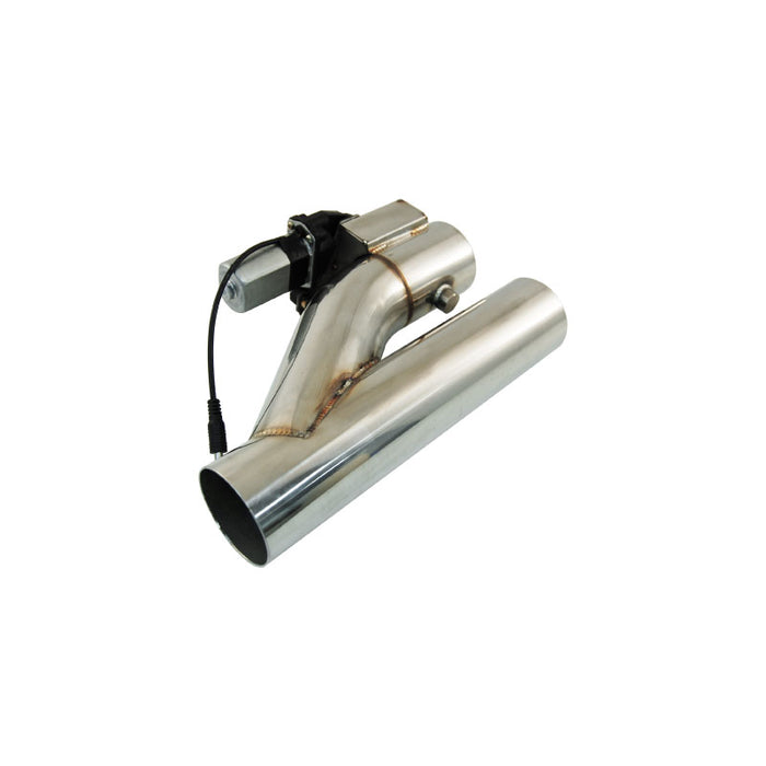 Stainless Steel 2-1/2" Electric Exhaust Cut-Out with Switch - Compact Design