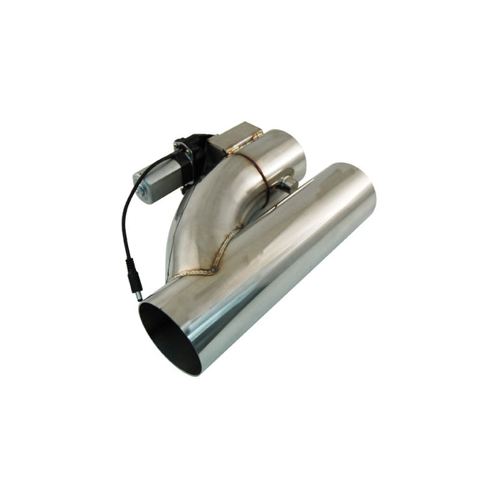 Stainless Steel 3" Electric Exhaust Cut-Out with Remote - Compact Design