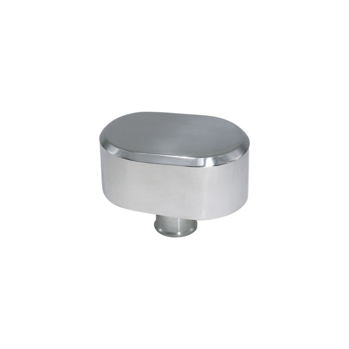 Cal Custom Polished Aluminium Oval Smooth Top Push-In Breather CAP, NO PCV