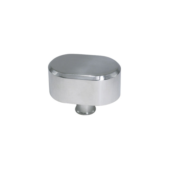 Cal Custom Chromed Aluminium Oval Smooth Top Push-In Breather Cap, NO PCV