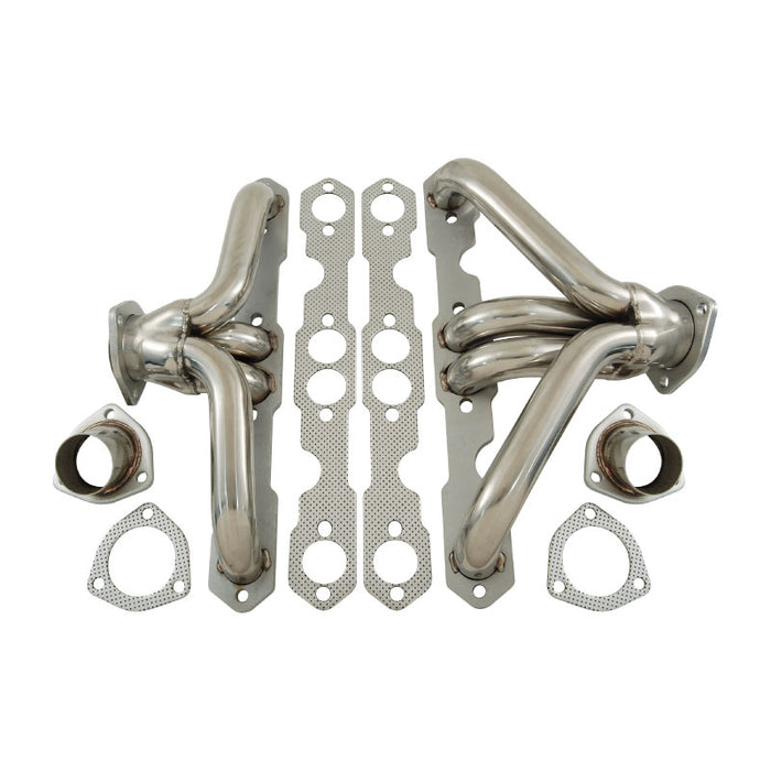 Cal Custom Small Block Chev Block Hugger Stainless Steel Headers Suit 1955-1957 Chev