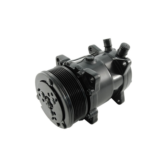 Sanden 508 Style A/C Compressor Black Housing, Serpentine Pulley