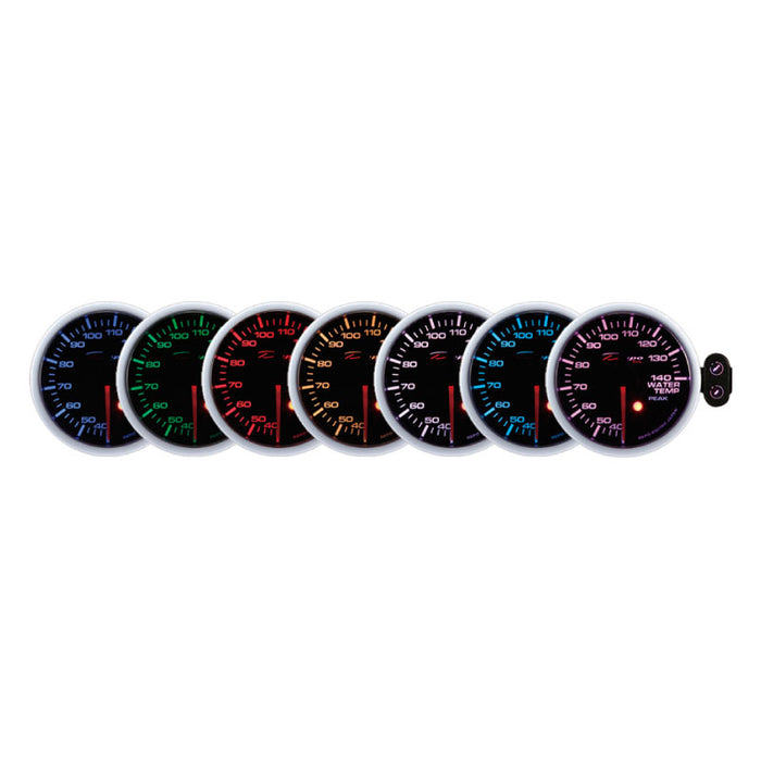 Depo Racing 7 Colour Water Temp Celsius Stepper Motor Gauge 52mm