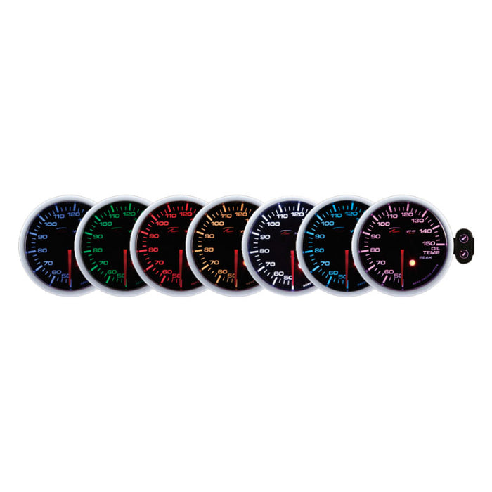 Depo Racing 7 Colour Oil Temp Celsius Stepper Motor Gauge 52mm