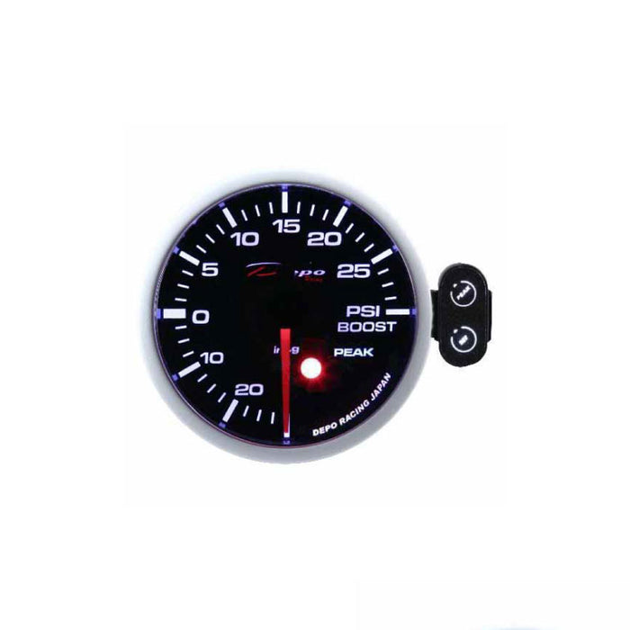 Depo Racing Peak Recall Boost PSI Stepper Motor Gauge 52mm