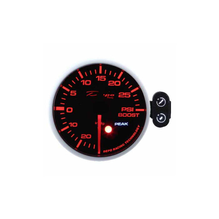 Depo Racing Peak Recall Boost PSI Stepper Motor Gauge 52mm