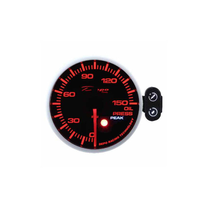 Depo Racing Peak Recall Oil Pressure PSI Stepper Motor Gauge 52mm