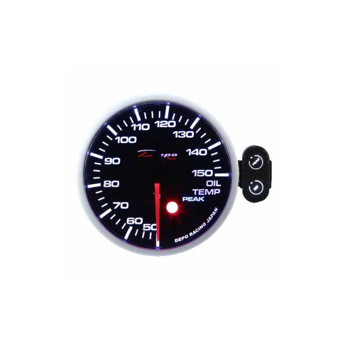 Depo Racing Peak Recall Oil Temp Celsius Stepper Motor Gauge 52mm