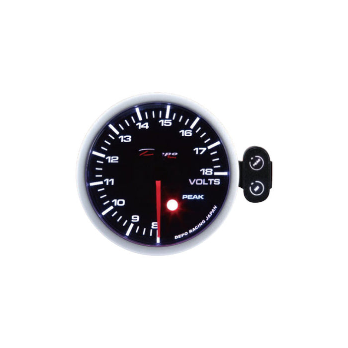 Depo Racing Peak Recall Voltmeter Stepper Motor Gauge 52mm