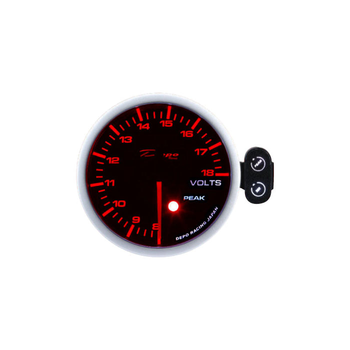 Depo Racing Peak Recall Voltmeter Stepper Motor Gauge 52mm