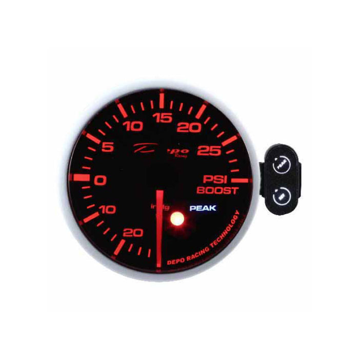 Depo Racing Peak Recall Boost PSI Stepper Motor Gauge 60mm