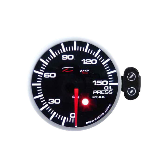 Depo Racing Peak Recall Oil Pressure PSI Stepper Motor Gauge 60mm