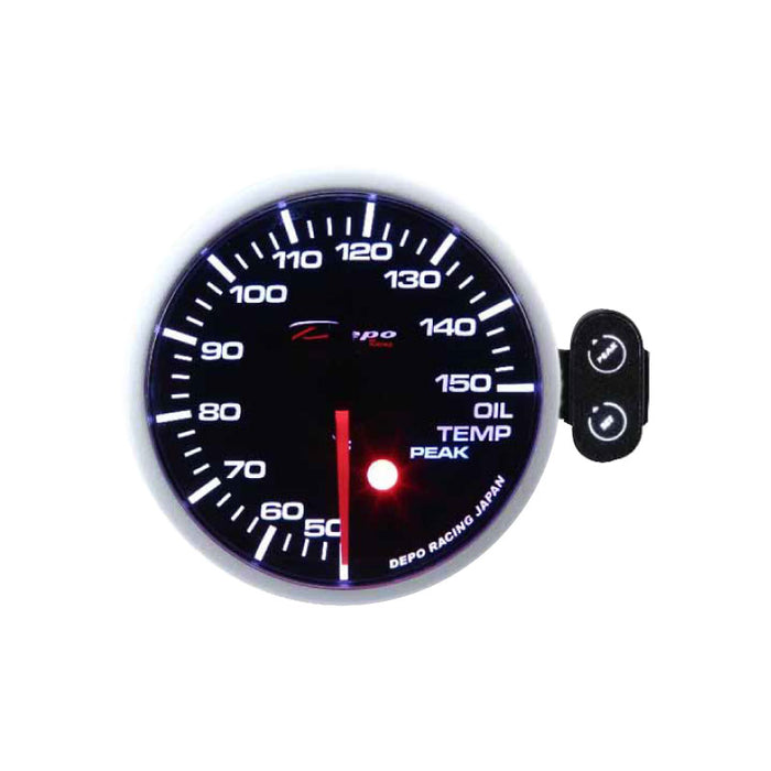 Depo Racing Peak Recall Oil Temp Celsius Stepper Motor Gauge 60mm