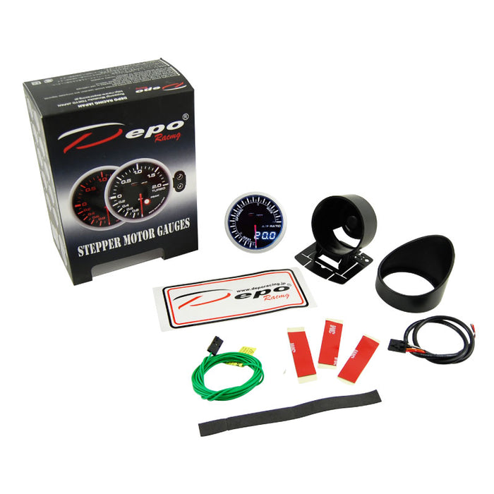 Depo Racing Dual View Air/Fuel Ratio Stepper Motor Gauge 52mm