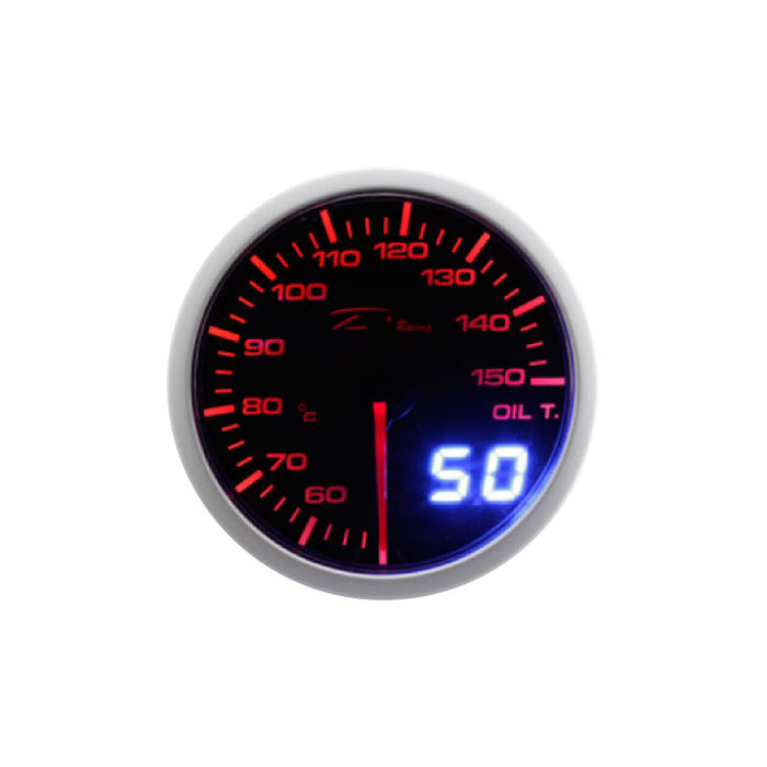 Depo Racing Dual View Oil Temp Celsius Stepper Motor Gauge 60mm