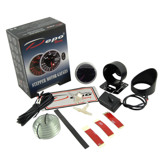 Depo Racing Gps Depo Racing Dual View Vacuum Stepper Motor Gauge 60mm — Australian Auto
