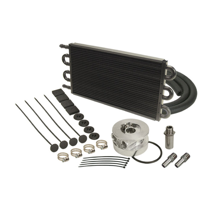 Derale 6 Pass Series 7000 Aluminium/Copper GM V8 Engine Oil Cooler Kit 15503