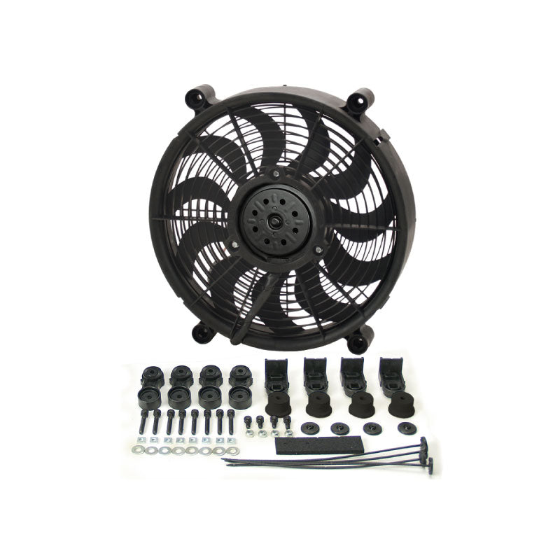 Derale 14" High Output Single RAD Pusher/Puller Fan 16214 Australian Auto