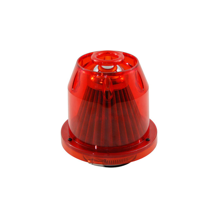 Simota Aerotek 77mm Neck Red Translucent Heat Shield Air Filter