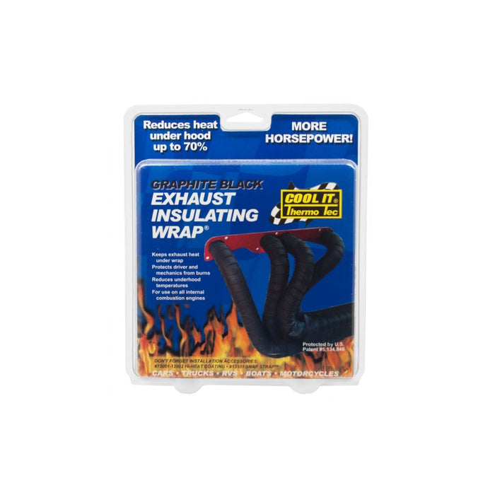Thermo-Tec Black Graphite Exhaust Insulating Wrap 1 In. Wide 50 Ft. Roll 11021
